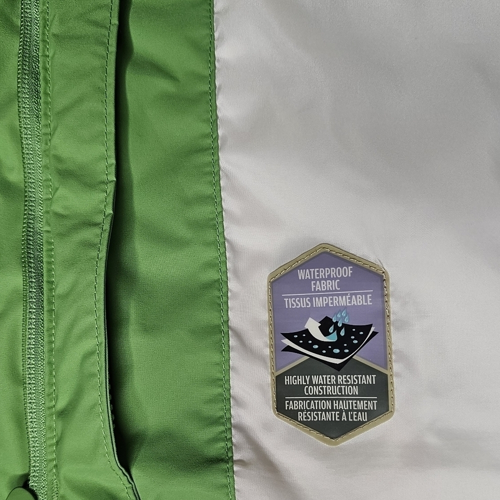 Columbia 3-in-1 Green Waterproof Ski Jacket Cream Fleece Inner Jacket womens med - Picture 6 of 16